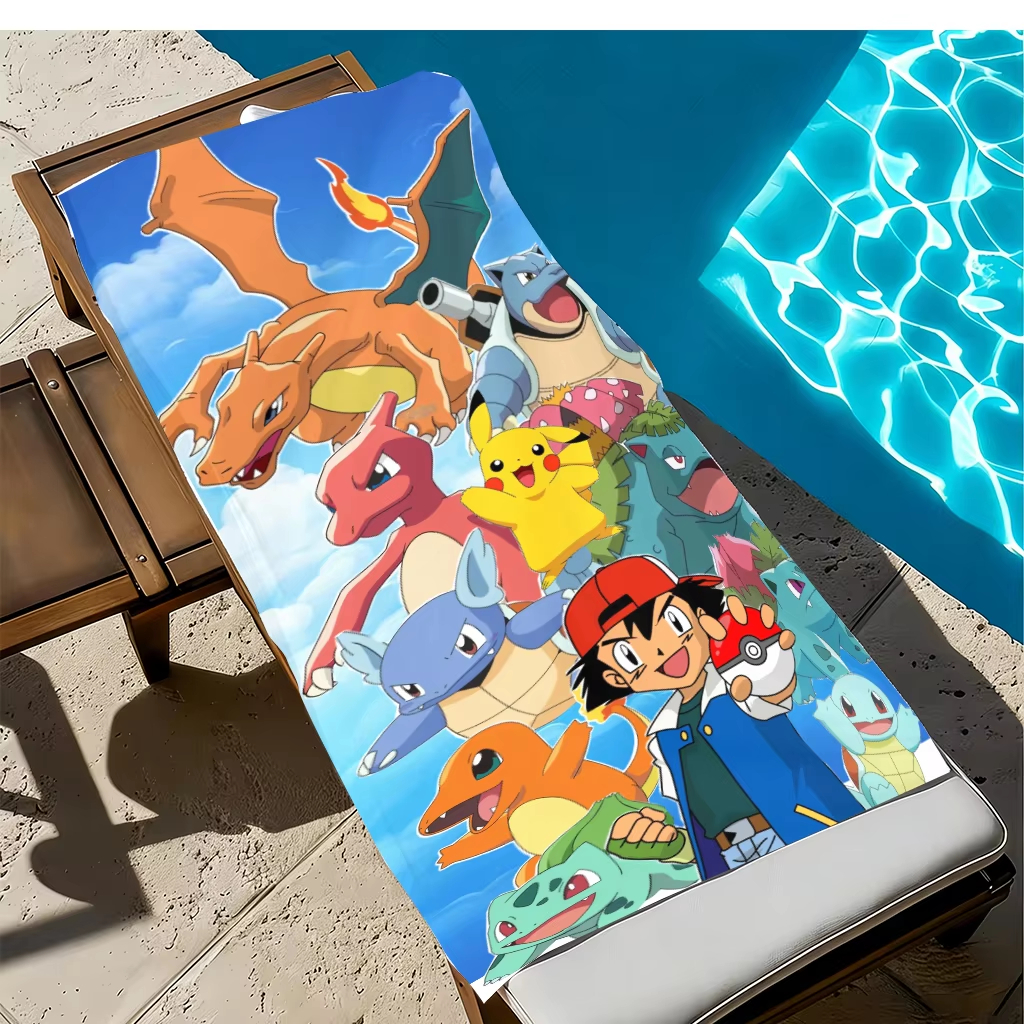 1pc Extra Large Pokemon Microf – обзор и цена Beach Towel Large