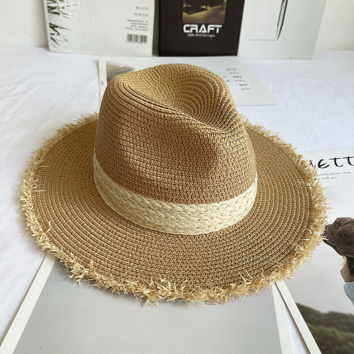 Fringed Brim Panama Hat Wide B – обзор и цена Bucket Hat Straw