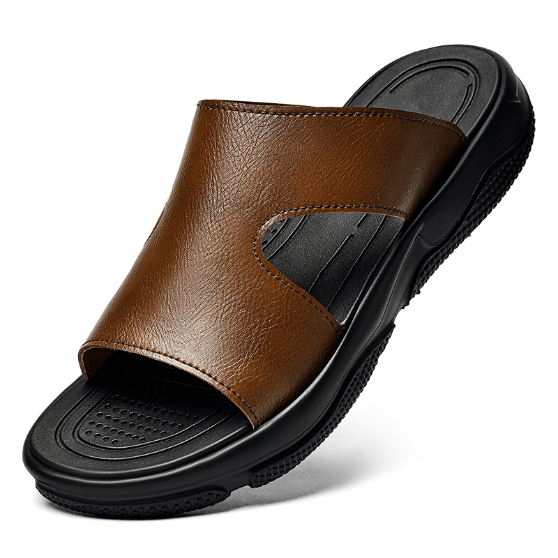 Men's Leather Slide Sandals No – обзор и цена Flip Flop Leather Men