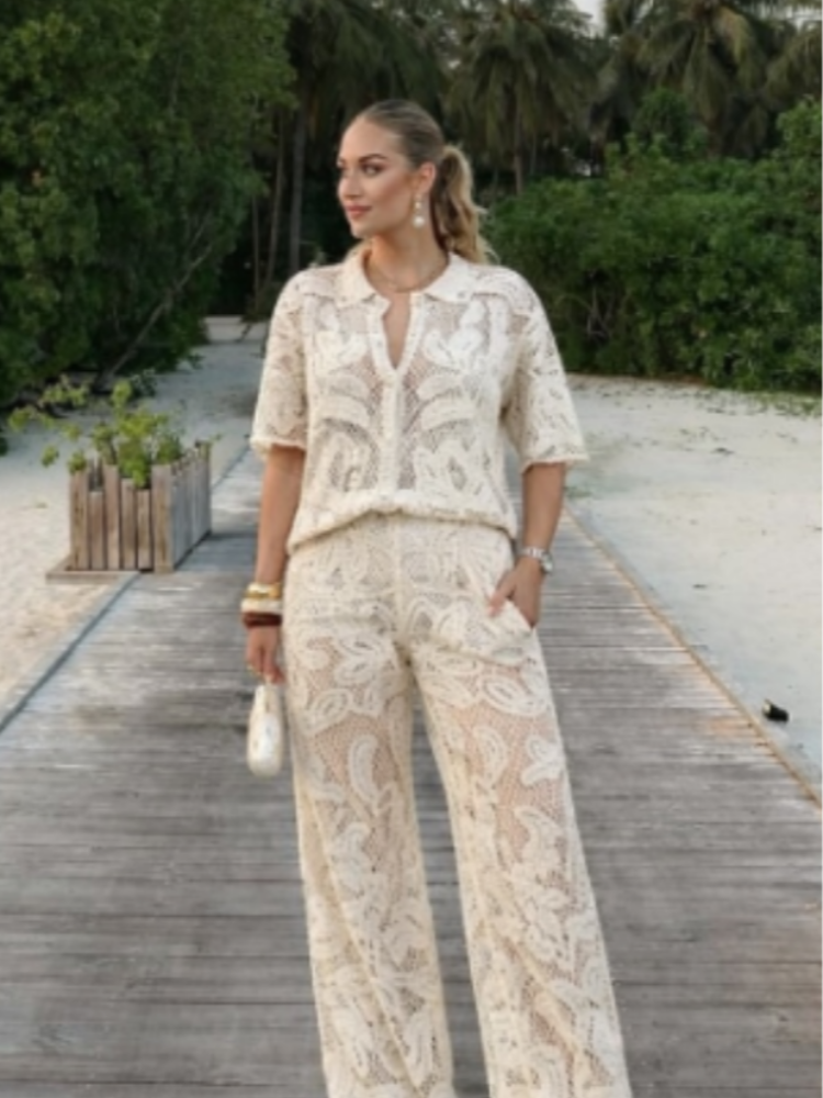 Women's Stylish 2 Piece Set Cr – обзор и цена Resort Shirt Floral