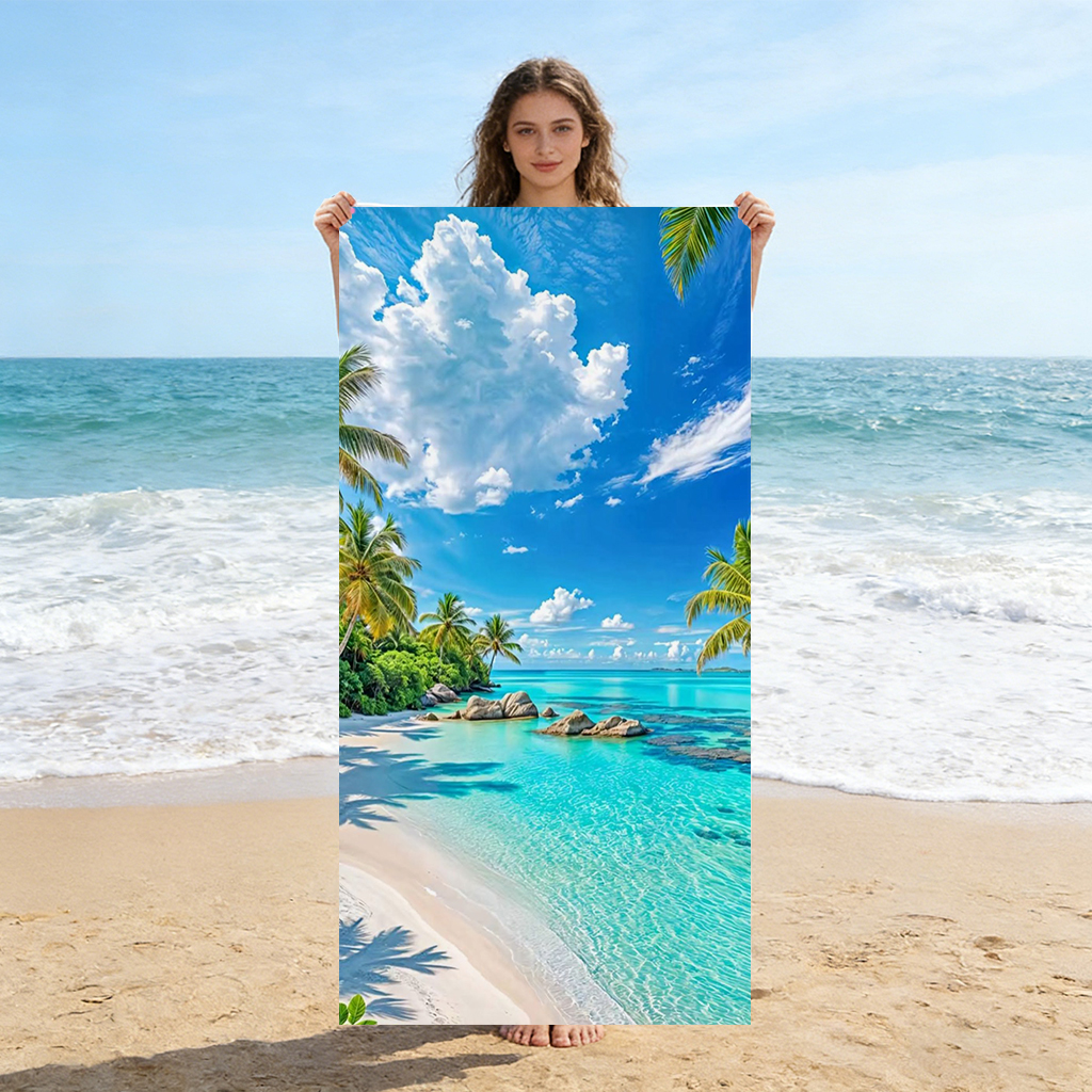1pc Natural landscape Beach To – обзор и цена Beach Towel Large