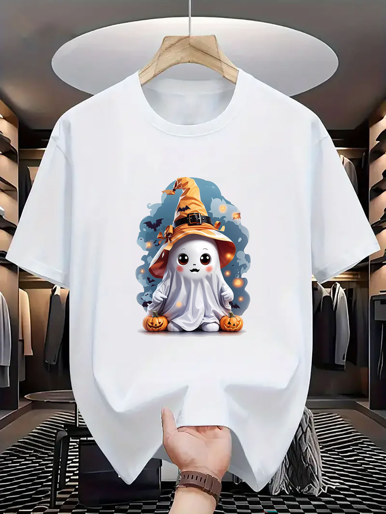 Halloween Cute Ghost Wizard Pu – обзор и цена Linen Shirt Breathable