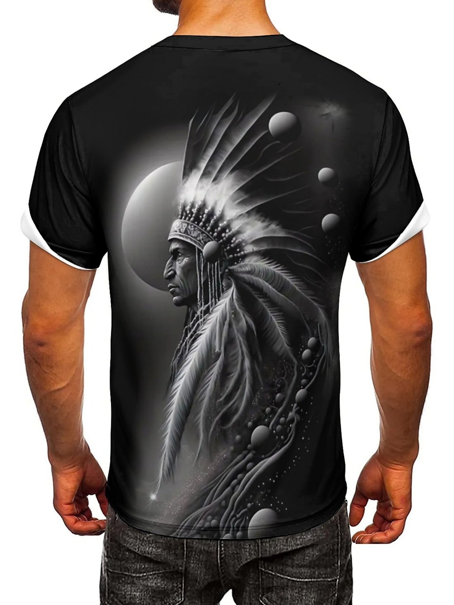 Men's 3D Printed Tribal Chieft – обзор и цена Tee Graphic Print