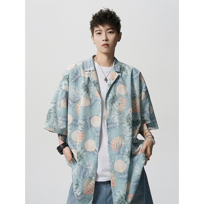 Summer Vintage Floral Print Lo – обзор и цена Resort Shirt Floral