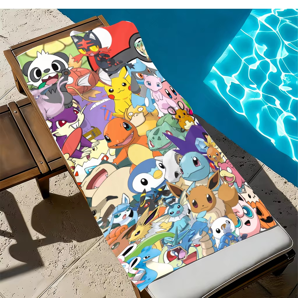 1pc Extra Large Pokemon Microf – обзор и цена Beach Towel Large