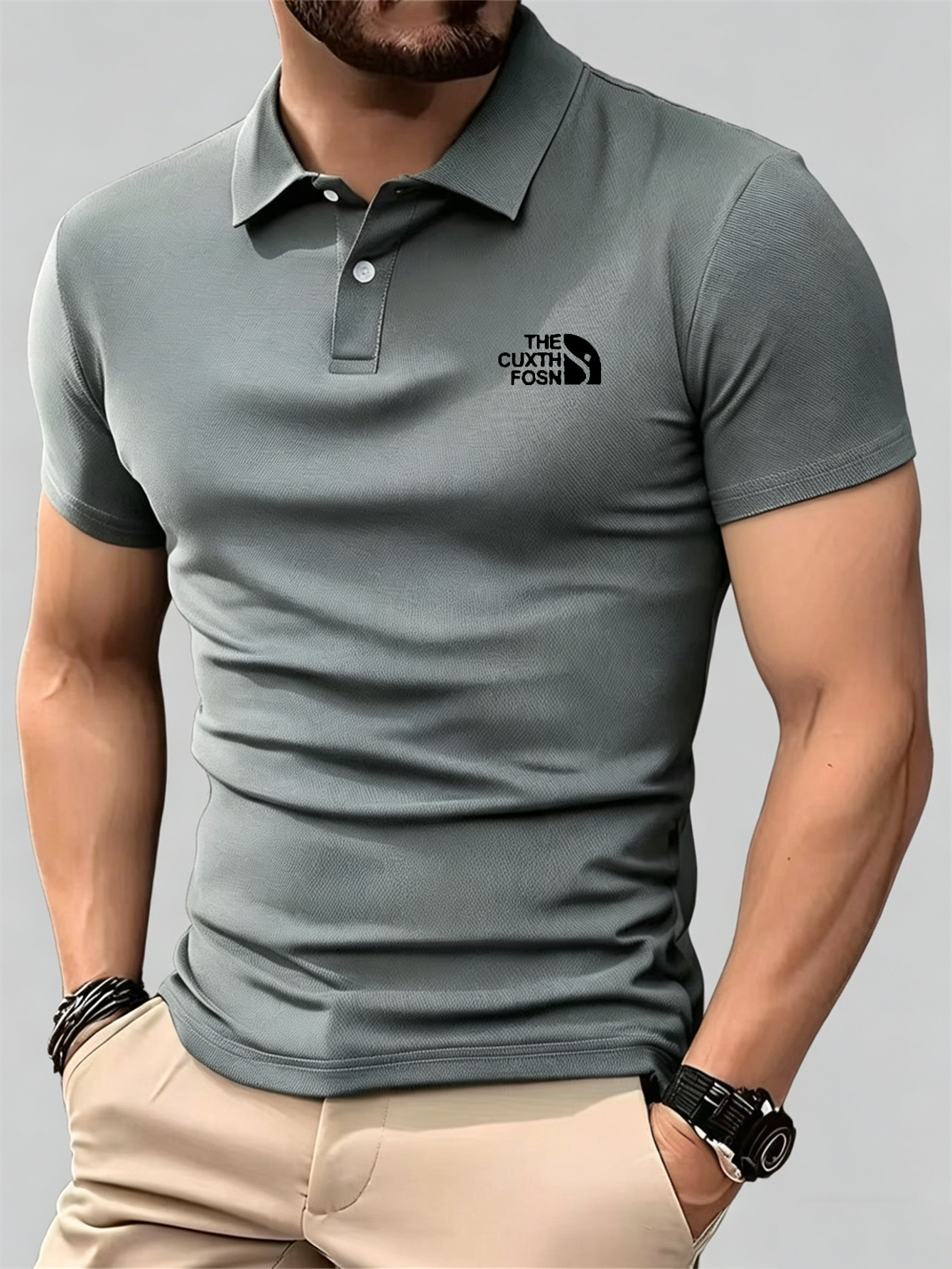 Men's Navy Blue 100% Polyester – обзор и цена Polo Shirt Pique