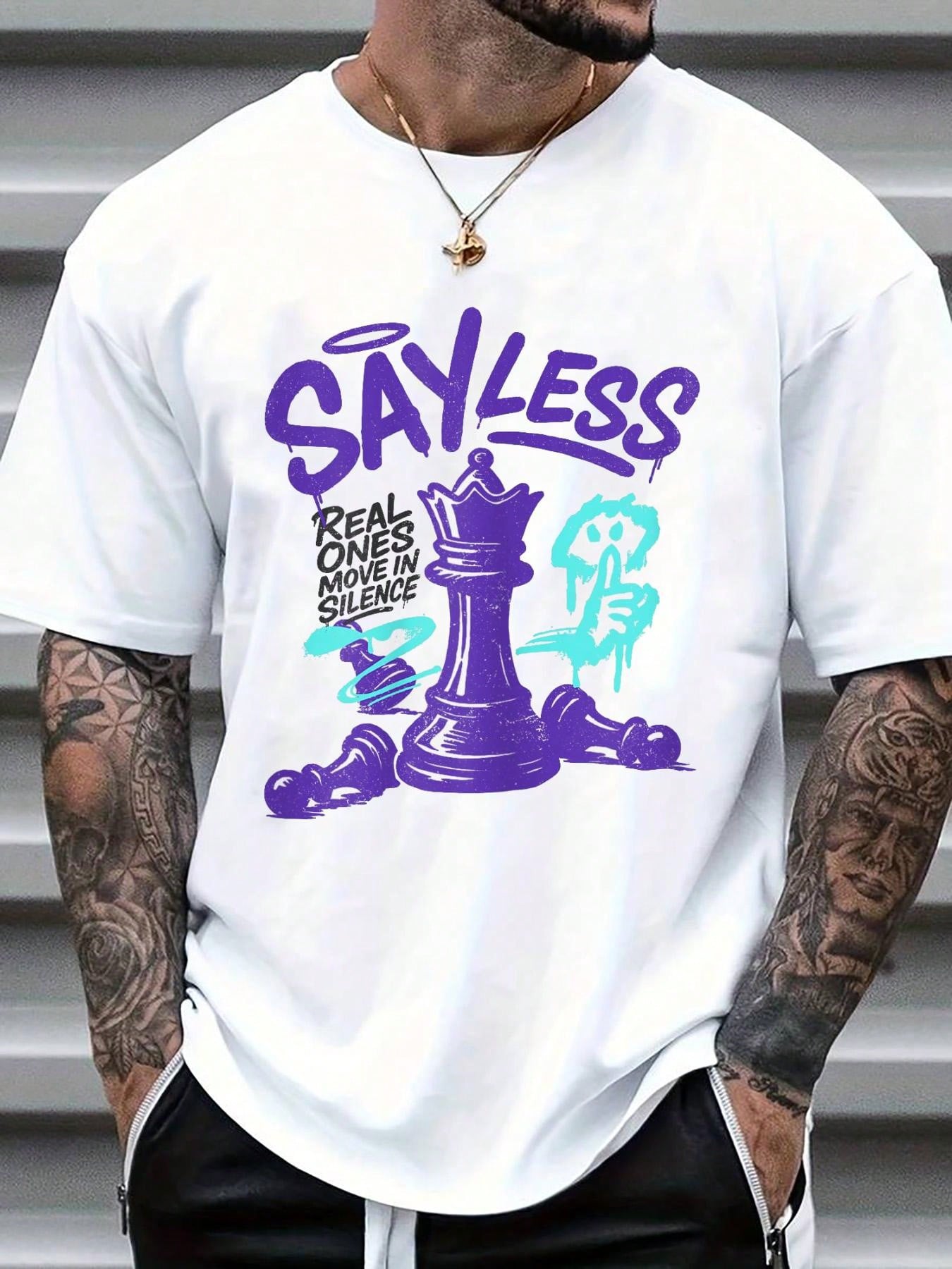 Men's White Cotton Graphic Tee – обзор и цена Tee Graphic Print