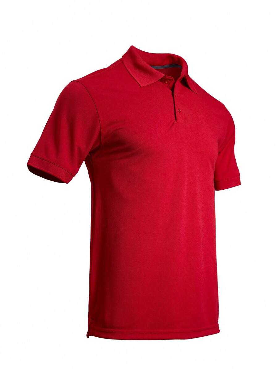Men's Solid Red Pique Polo Shi – обзор и цена Polo Shirt Pique