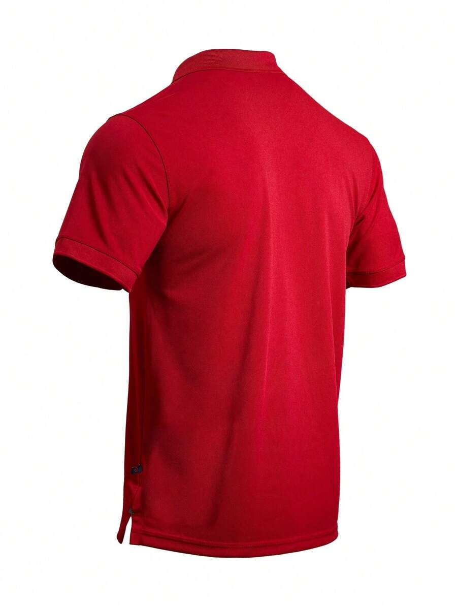 Men's Solid Red Pique Polo Shi – обзор и цена Polo Shirt Pique