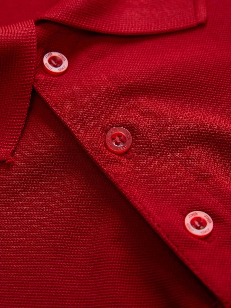 Men's Solid Red Pique Polo Shi – обзор и цена Polo Shirt Pique