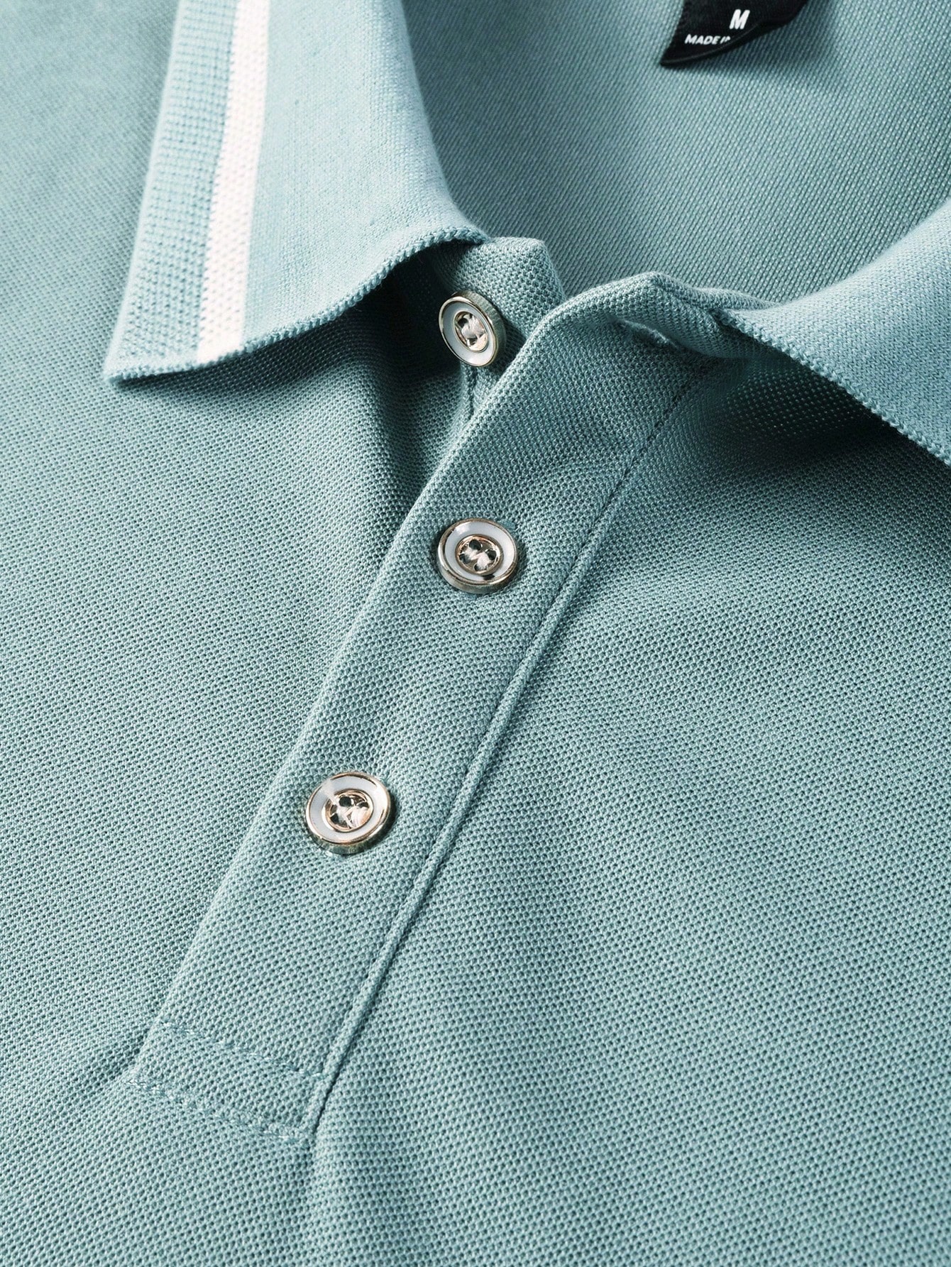 Men's Light Teal Short Sleeve  – обзор и цена Polo Shirt Pique