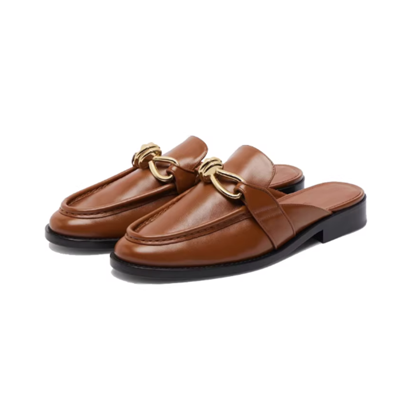 Metal Buckle Half Slippers For – обзор и цена Flip Flop Leather Men