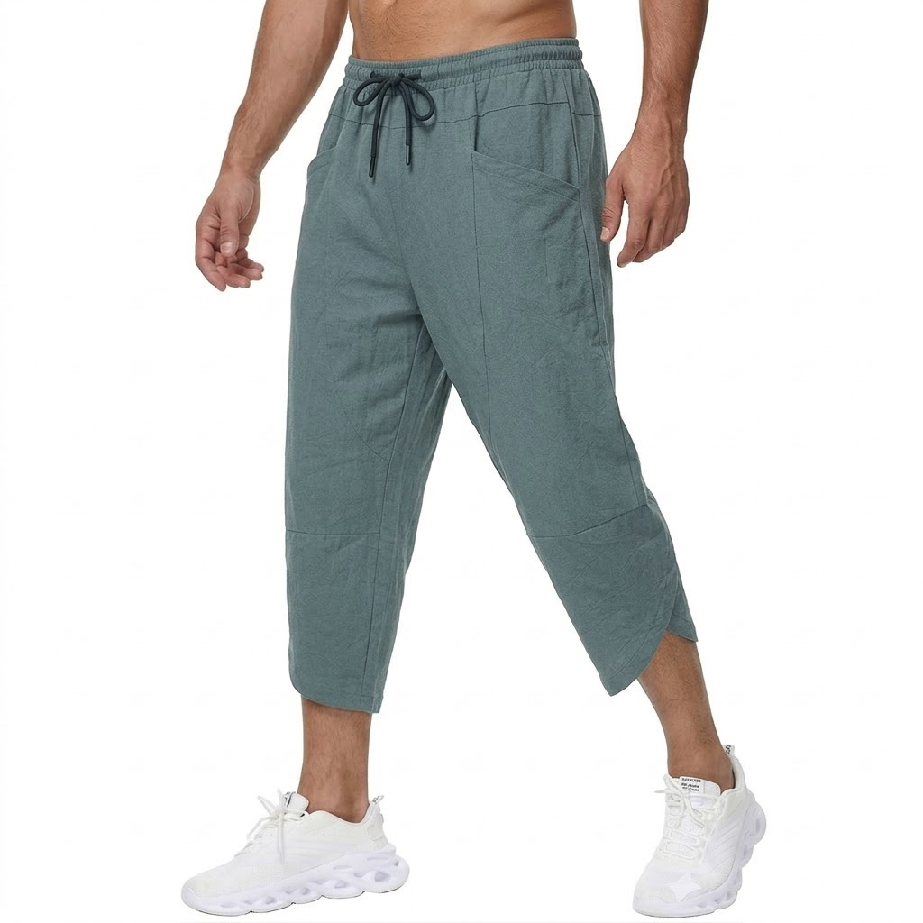 Summer Men's Linen Casual Shor – обзор и цена Short Linen Drawstring