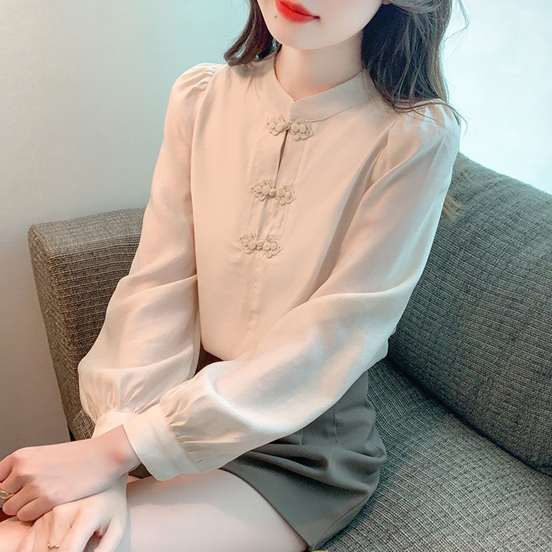 New Chinese Style Stand Up Col – обзор и цена Shirt Camp Collar