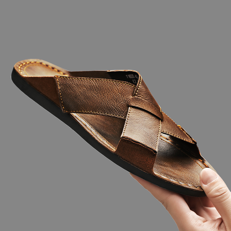 Fashion Genuine Leather Men Sl – обзор и цена Flip Flop Leather Men