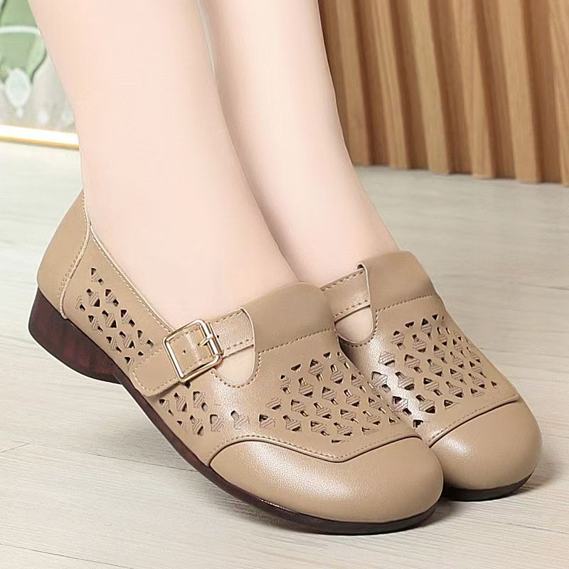 Women's Leather Hollow Out Low – обзор и цена Casual Sandal Leather