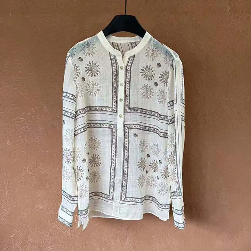 Women New Design Loose Tempera – обзор и цена Resort Shirt Floral
