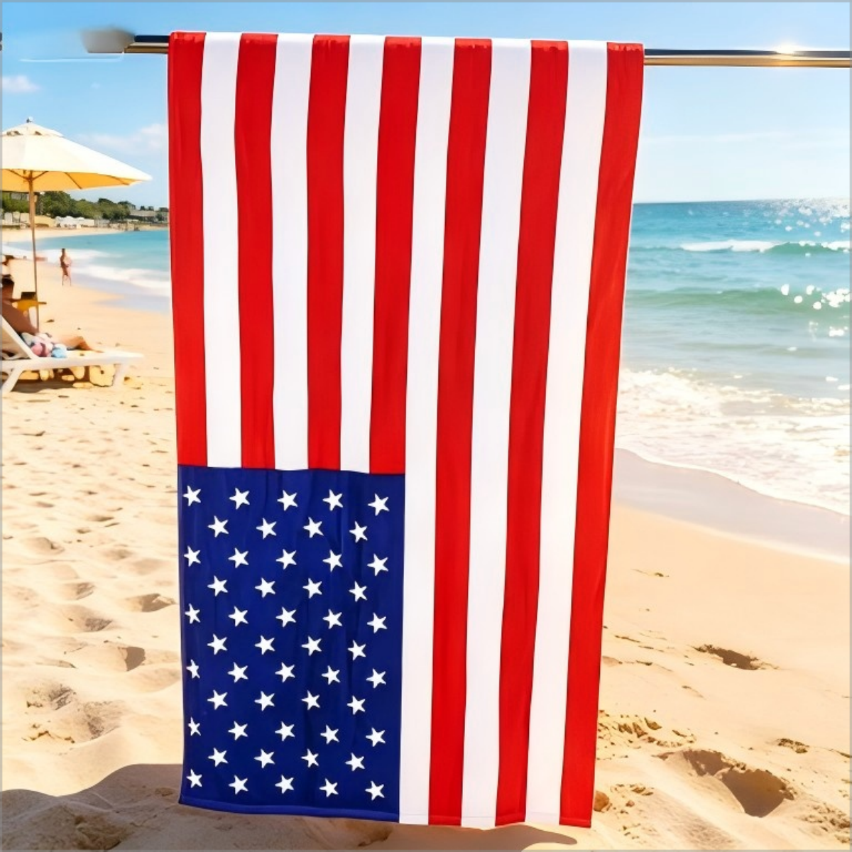 1pc USA American Flag Print Be – обзор и цена Beach Towel Large
