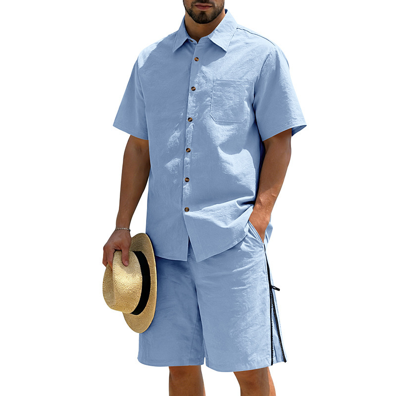 Men's Casual Cotton Linen 2 Pi – обзор и цена Short Linen Drawstring