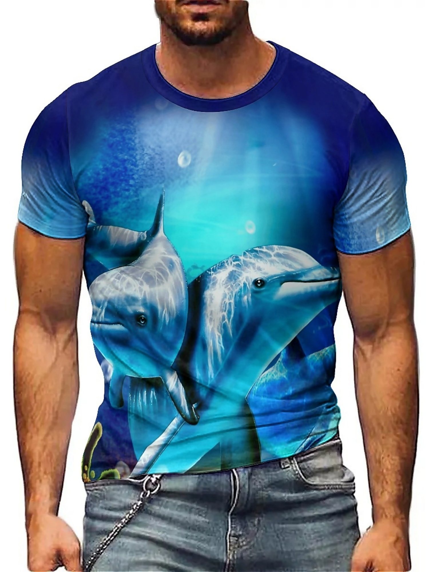 Men'S Ocean Animal Dolphin Pri – обзор и цена Tee Graphic Print