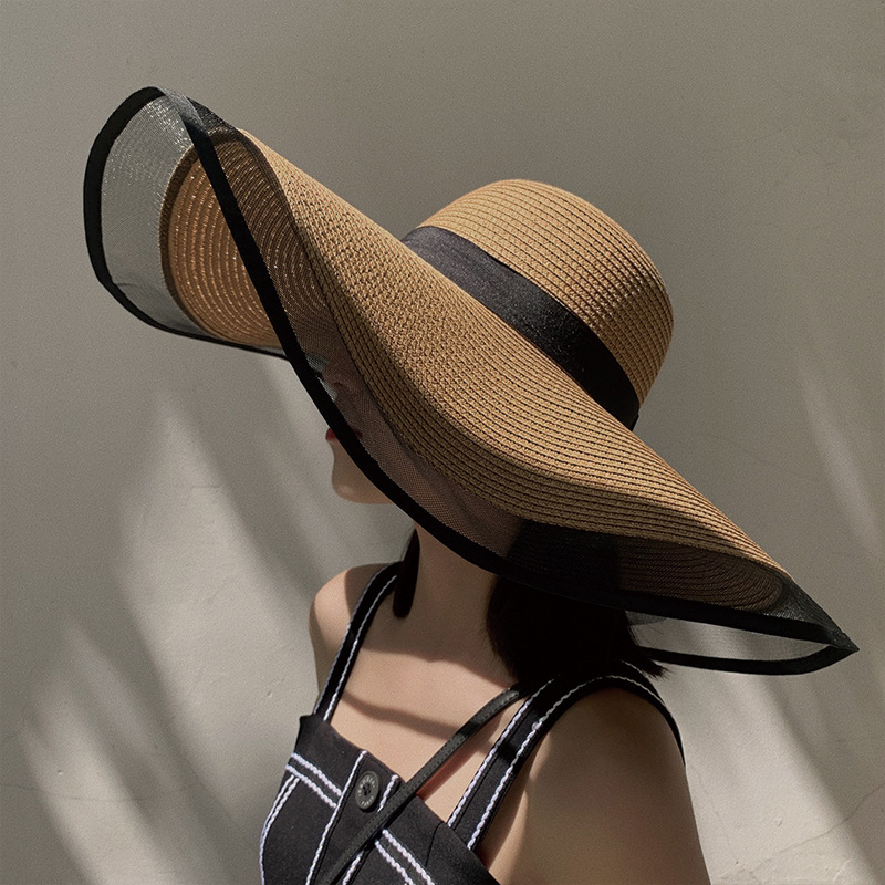Women Sun Hat Big Eaves Waves  – обзор и цена Bucket Hat Straw