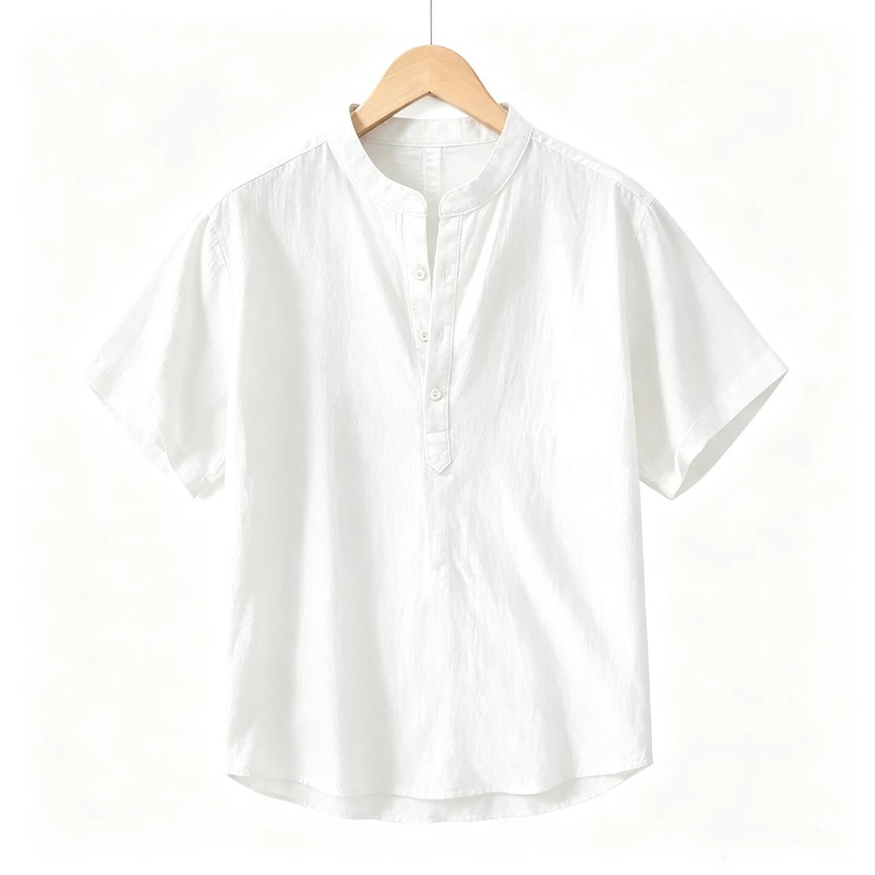Men Cotton Linen Short-Sleeve  – обзор и цена Linen Shirt Breathable