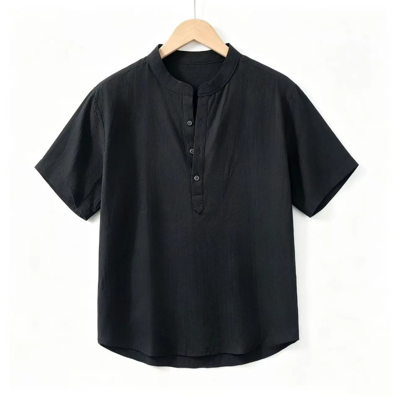 Men Cotton Linen Short-Sleeve  – обзор и цена Linen Shirt Breathable