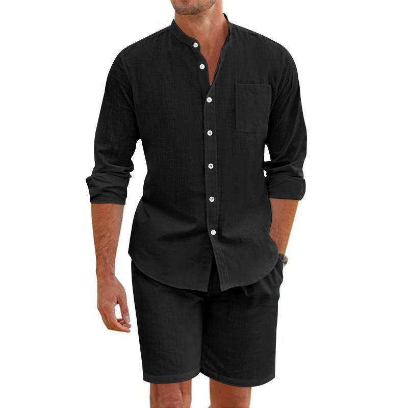 Men's Summer Linen Button up S – обзор и цена Linen Shirt Breathable