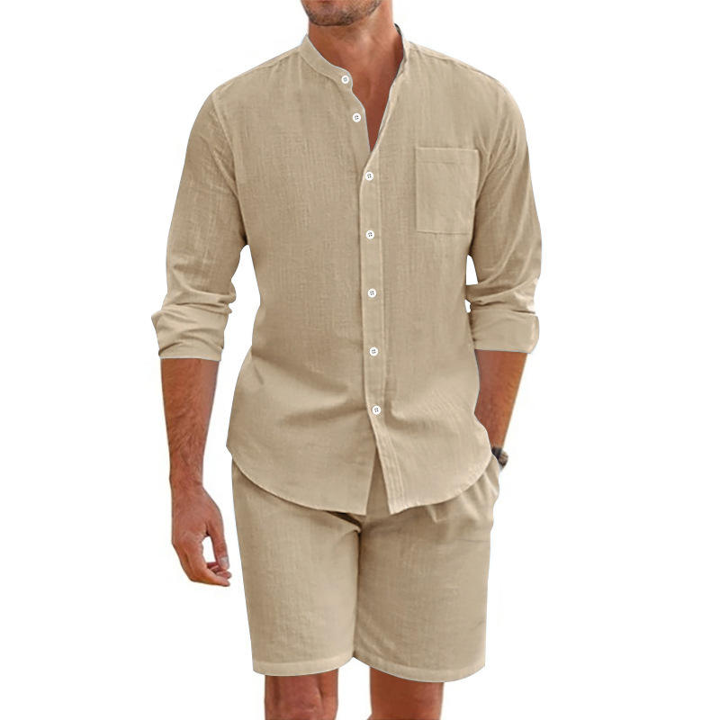 Men's Summer Linen Button up S – обзор и цена Linen Shirt Breathable