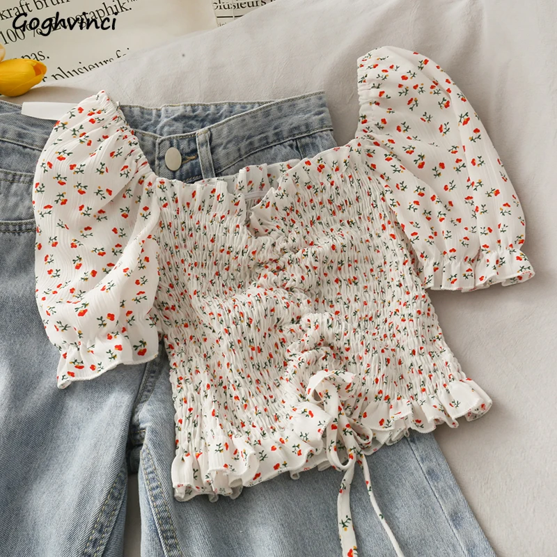 Blouses Shirts Women Floral Dr – обзор и цена Short Linen Drawstring