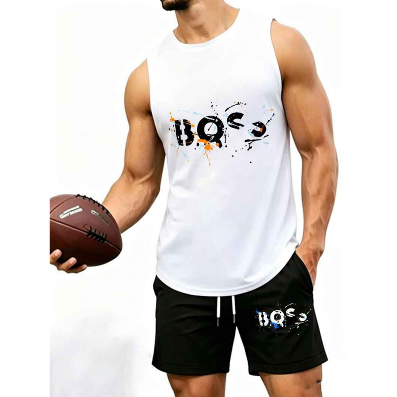 Men's  Graffiti Letter Print 2 – обзор и цена Tank Top Muscle