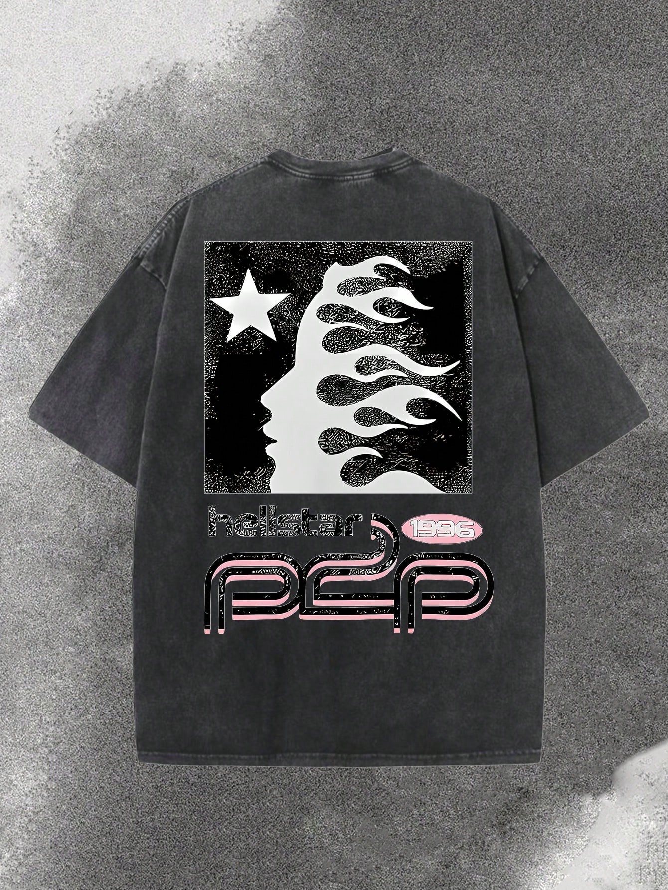 Distressed Washed Black Oversi – обзор и цена Tee Graphic Print