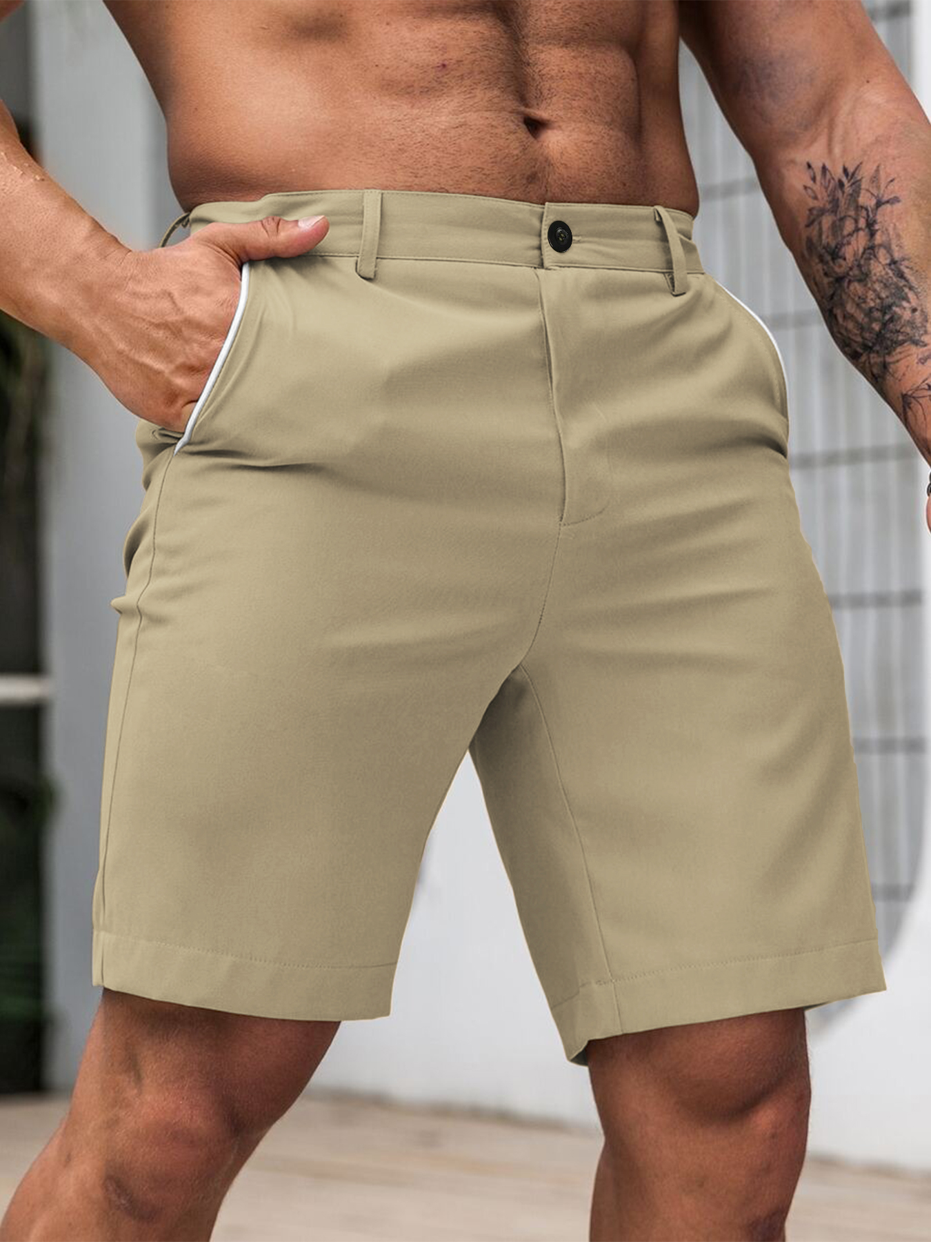 Men's Contrast Trim Chino Shor – обзор и цена Shorts Chino Slim