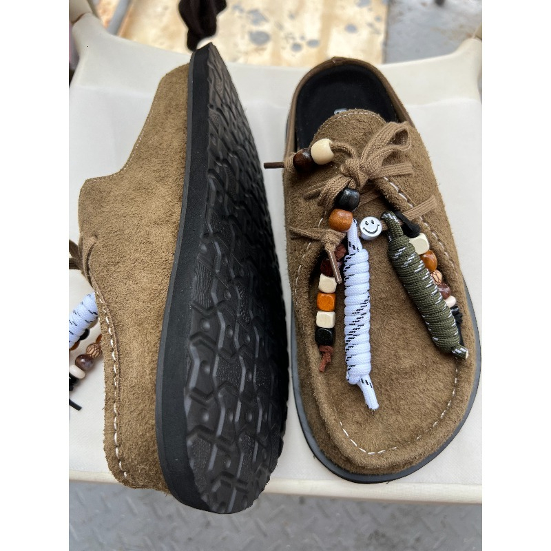 Women Men Clogs Cow Suede Leat – обзор и цена Flip Flop Leather Men
