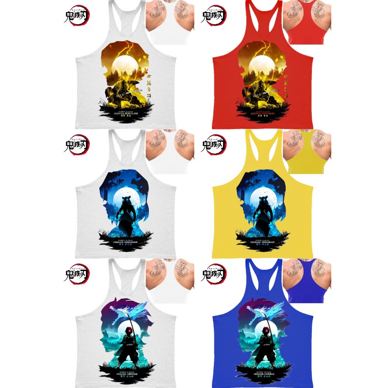 (Demon Slayer) GYM Mens Tank T – обзор и цена Tank Top Muscle