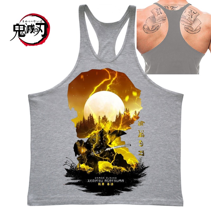 (Demon Slayer) GYM Mens Tank T – обзор и цена Tank Top Muscle