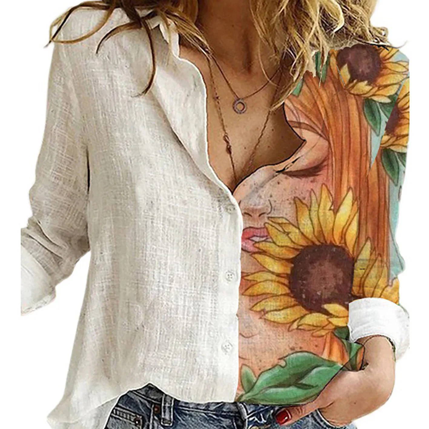 Women Spring And Autumn Long S – обзор и цена Shirt Camp Collar