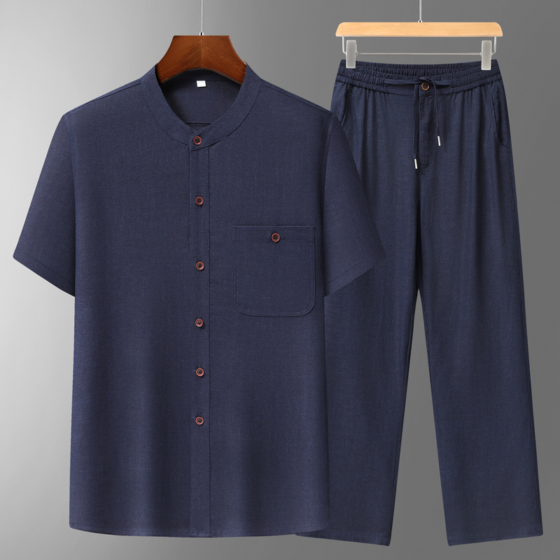 Men's Cotton Linen Tang Suit S – обзор и цена Short Linen Drawstring
