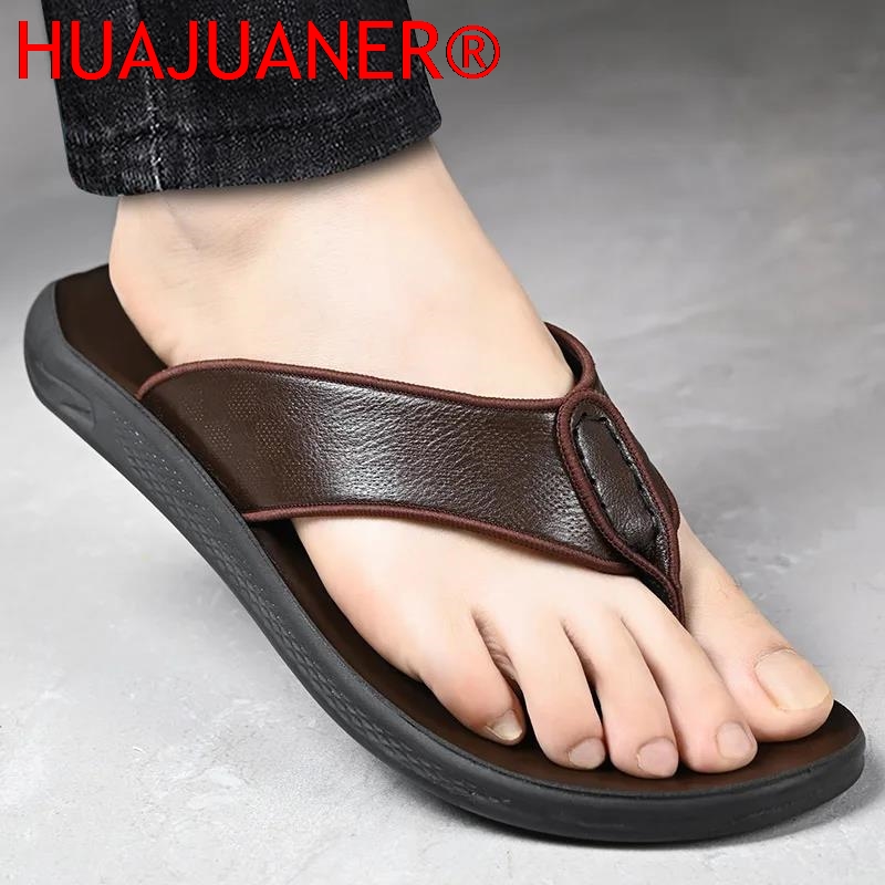 Casual Outdoor Men's Sandals S – обзор и цена Flip Flop Leather Men