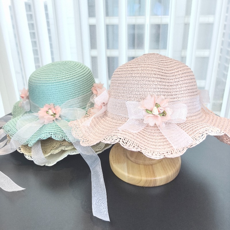 Girls 2pcs Straw Hat Solid Col – обзор и цена Bucket Hat Straw