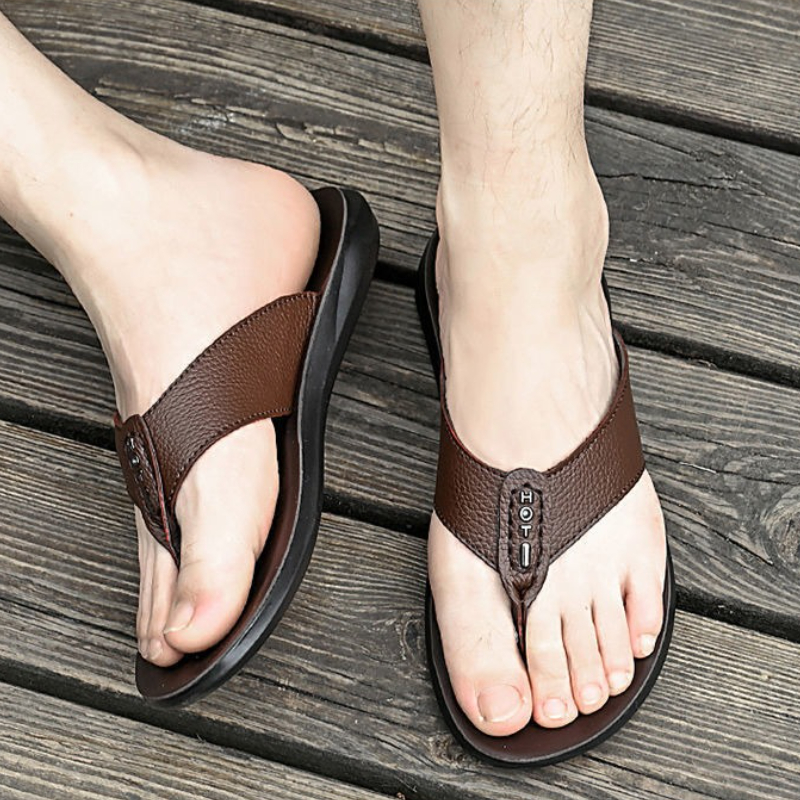 Hot Sale Men's Flip Flops High – обзор и цена Flip Flop Leather Men