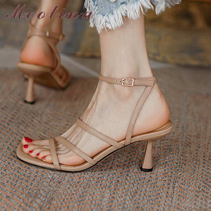 Meotina Sandals Women Shoes Sq – обзор и цена Casual Sandal Leather
